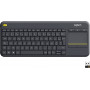 Logitech K400 Plus Clavier Sans Fil Touch TV Avec Contrôle Média et Pavé Tactile