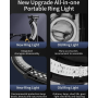 Ring light Moxom adjustable rechargeable