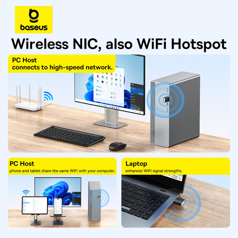 Baseus Adaptateurr WiFi FastJoy 300Mbps
