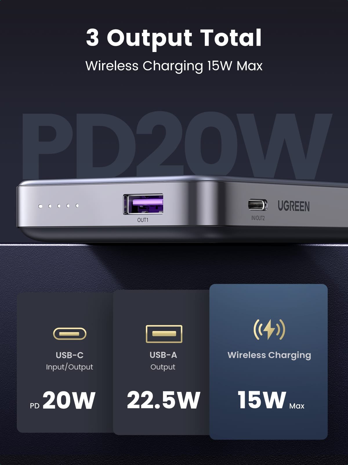 Power bank magsafe UGREEN PB206