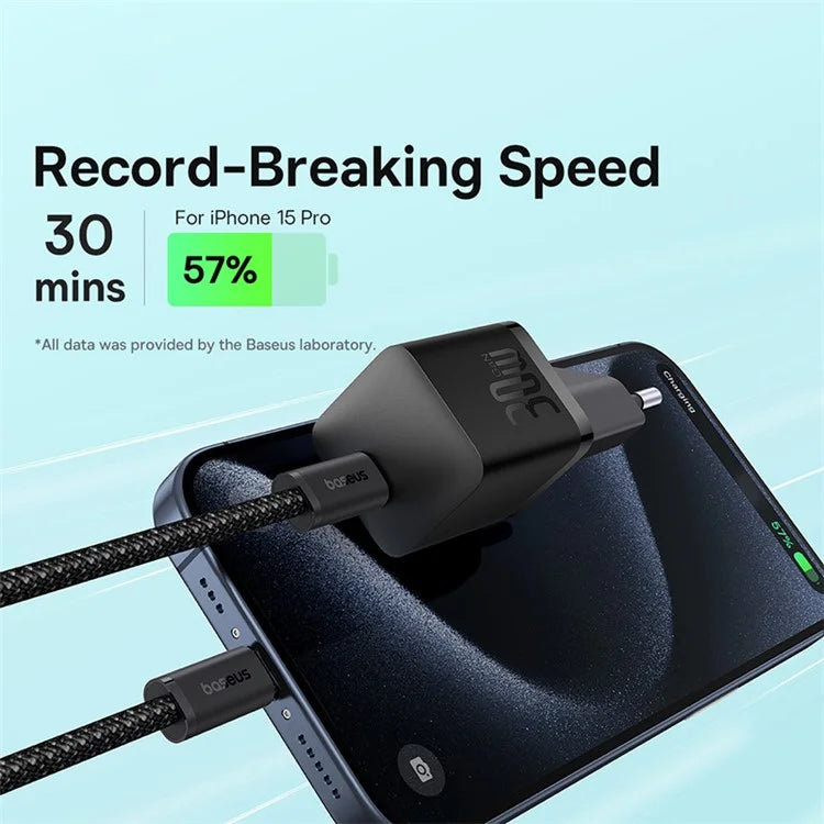 Baseus GaN5 Chargeur Rapide 30W Type-C avec câble