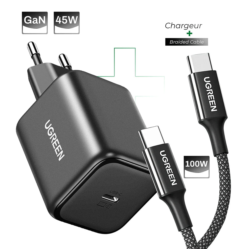 UGREEN GaN 45W  + Câble  100w