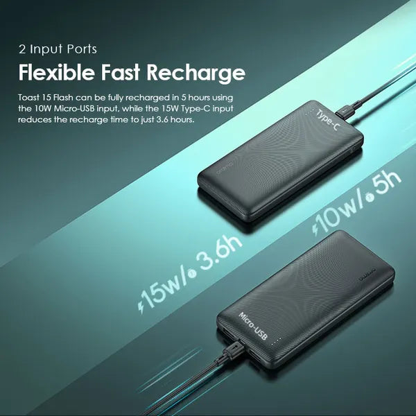 Oraimo Toast 15 Flash 10000mAh Fast Charging Power Bank