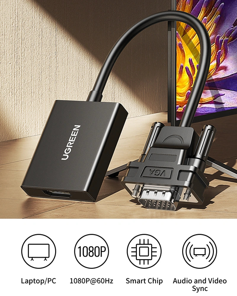 Ugreen Adaptateur VGA Male to HDMI Female (50945)