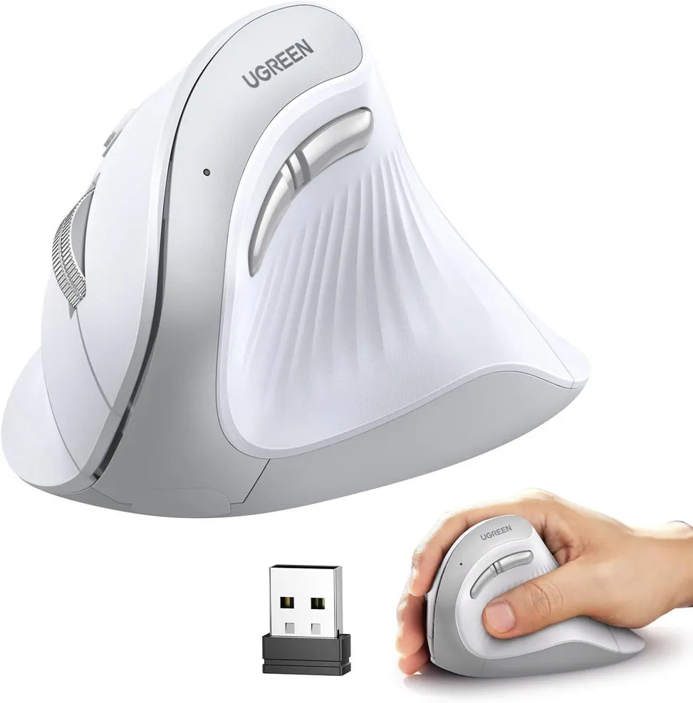 UGREEN SOURIS SANS FIL BLUETOOTH  VERTICAL -Blanc-